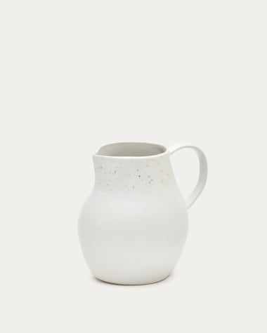 Publia white ceramic jug