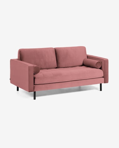 Debra 2-Sitzer Sofa rosa Samt 182 cm