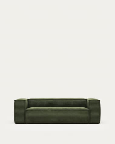 Sofa 3-osobowa Blok zielony gruby sztruks 240 cm