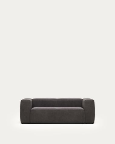 Blok 2 seater sofa in grey, 210 cm FR