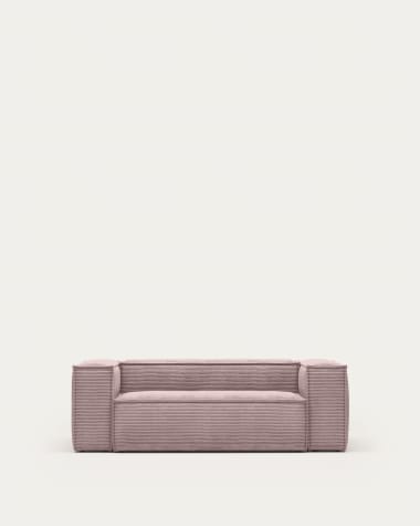 Sofa 2-osobowa Blok różowy gruby sztruks 210 cm