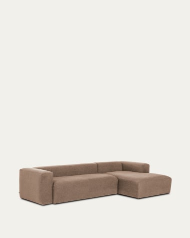 Blok 4-seater soda with right-hand chaise longue in pink 330 cm