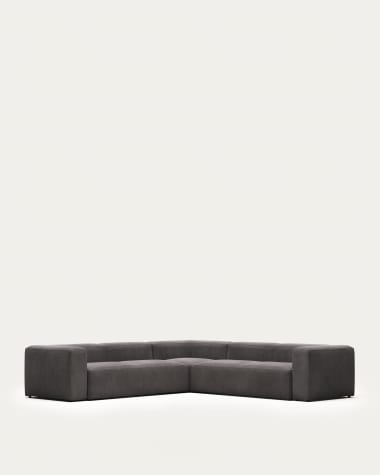 Blok 6 seater corner sofa in grey, 320 x 320 cm FR
