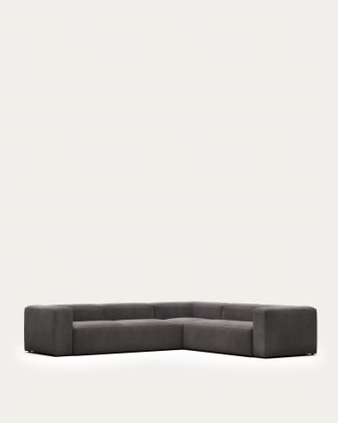 Blok 5 seater corner sofa in grey, 320 x 290 cm / 290 x 320 cm FR