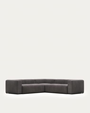 Blok 4 seater corner sofa in grey, 290 x 290 cm FR