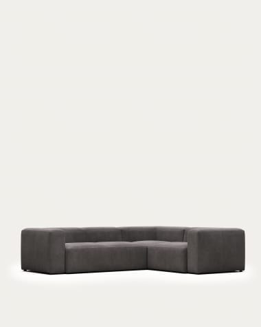 Blok 3 seater corner sofa in grey, 290 x 230 cm / 230 cm 290 cm FR