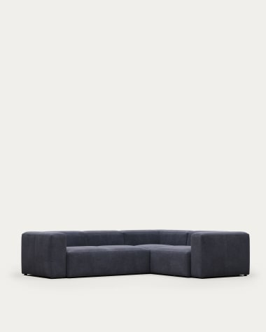 Blok 3 seater corner sofa in blue, 290 x 230 cm / 230 cm 290 cm FR