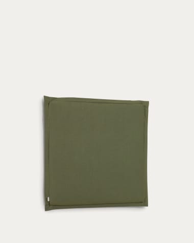 Tête de lit déhoussable Tanit en lin vert pour lit de 90 cm