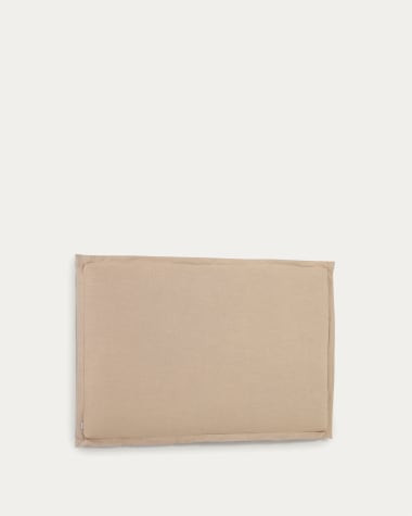 Tanit hoofdbord met afneembare hoes in beige linnen, voor bedden van 160 cm