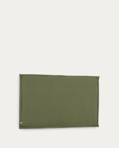 Capçal desenfundable Tanit de lli verd per a llit de 180 cm