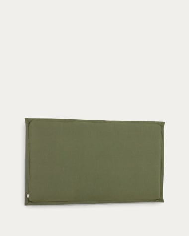 Cabecero desenfundable Tanit de lino verde para cama de 200 cm