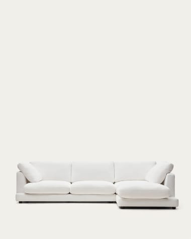 Sofà Gala 4 places amb chaise longue dret blanc 300 cm