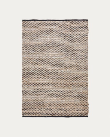 Wielokolorowy dywan Larena z wełny i juty 160 x 230 cm