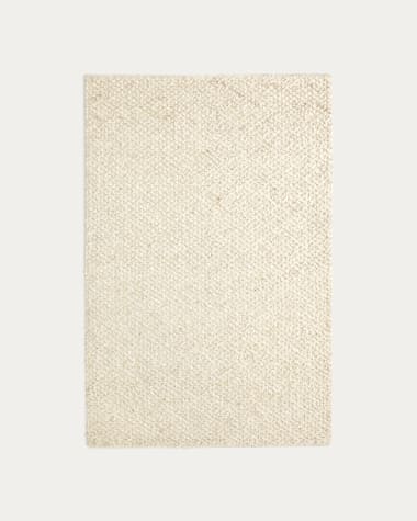 Tappeto Miray di lana bianco 160 x 230 cm