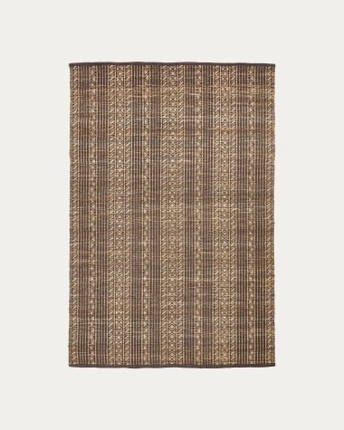 Żakardowy dywan Sinta z juty w kolorze brązowym 200 x 300 cm
