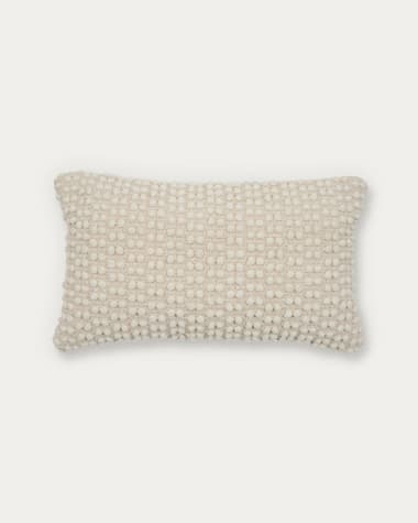 Fodera per cuscino Mascarell in cotone e polipropilene bianco 30 x 50 cm