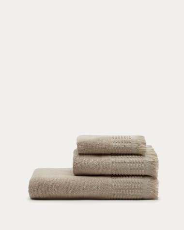 Toalha de banho Veta 100% algodão bege 70 x 140 cm