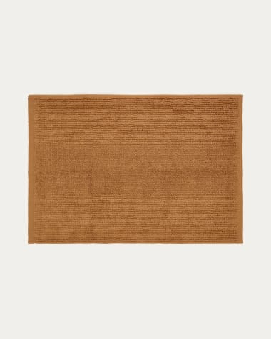 Yeni bath mat in 100% brown cotton, 50 x 70 cm