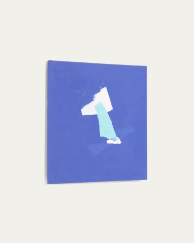 Tela abstrata Zoeli azul 50 x 50 cm