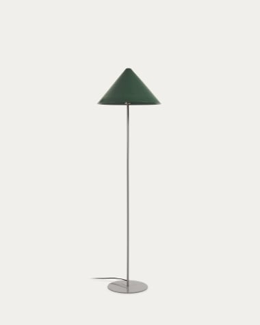 Valentine floor lamp, metal with a green and beige finish UK adaptador