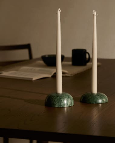 Sintia green marble candlestick 3 cm
