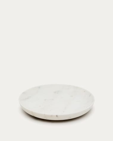 Ecin large, white marble serving plate