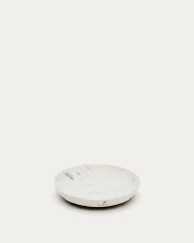 Ecin medium-sized, white marble serving plate