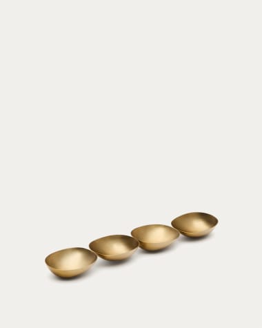 Aruc 4 bowls made of gold-coloured stainless steel