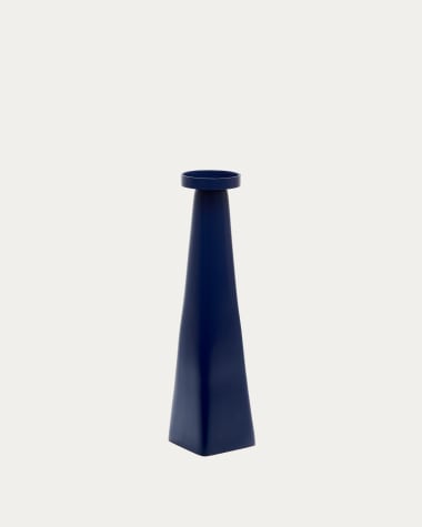 Yuba piccolo candelabro in alluminio blu