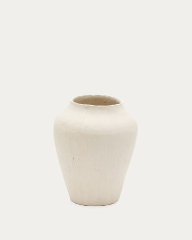 Vaso Anse di cartapesta bianca 22 cm