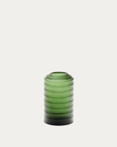 Vase Bunce en verre recyclé vert 19,5 cm