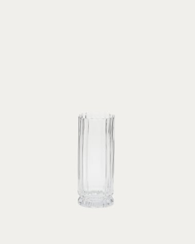 Neblan transparent glass vase, 25.5 cm