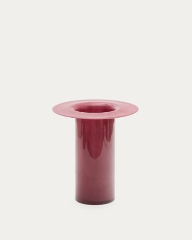 Gerro Kelse de vidre rosa 28 cm