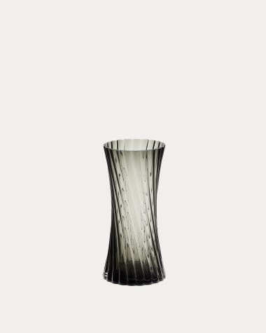 Arep grey glass vase, 28 cm