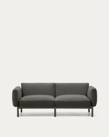 Sorells modular 2-seater outdoor sofa in aluminium with grey finish 201 cm