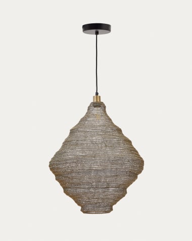 Plafondlamp Sarraco van goudkleurig metaal Ø 58 cm
