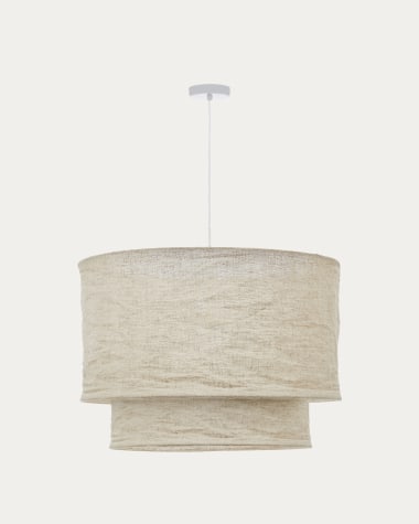 Mariela Schirm für Deckenlampe aus Leinen mit beigem Finish Ø 60 x 40 cm