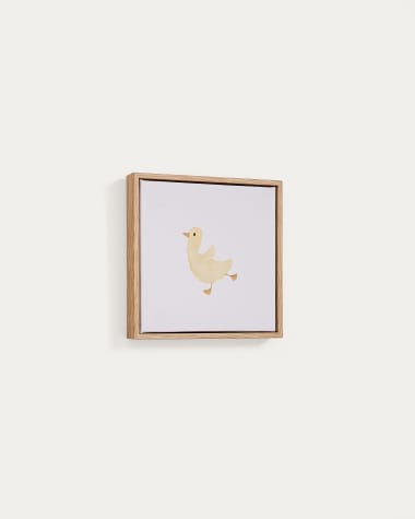 Milu picture of a yellow chick, 20 x 20 cm