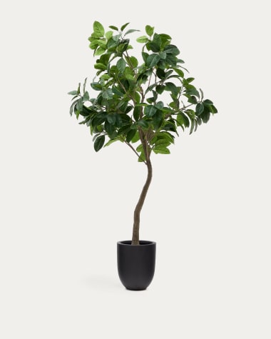 Albero artificiale di Ficus con vaso nero 210 cm