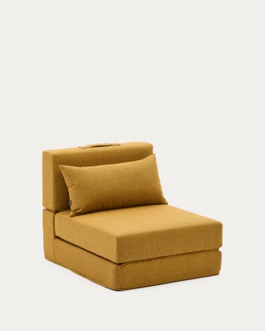 Pouf Schlafsofa Arty Farbe Senf 70 x 89 (200) cm