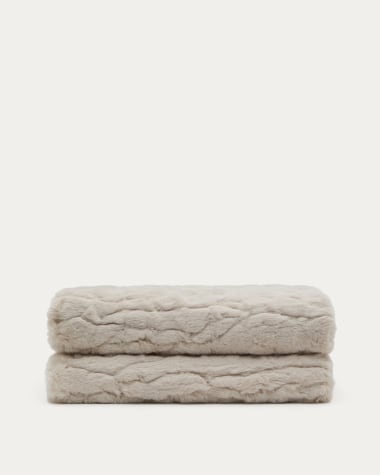 Eyra jaquard furry blanket, 130 x 170 cm