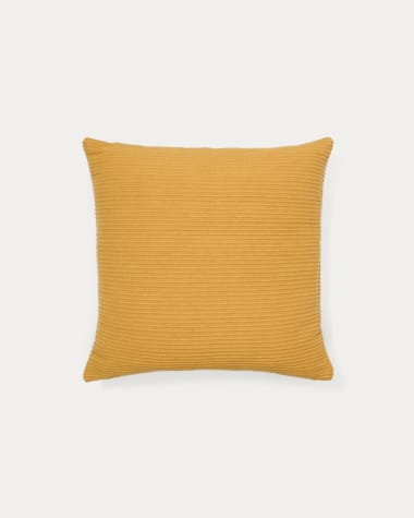 Minec mustard-coloured, 100% linen cushion cover, 45 x 45 cm