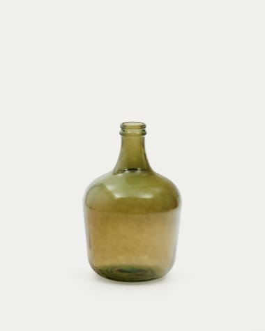Fiobe small green recycled glass bottle