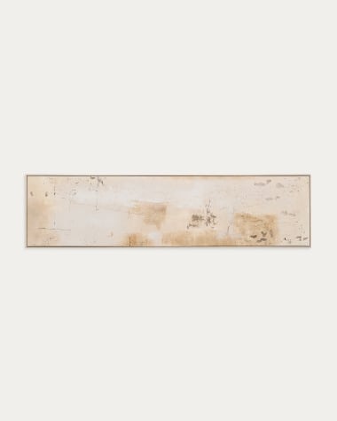 Tableau abstrait Silpa beige foncé 182 x 47 cm