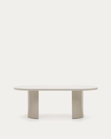 Nealy table in a lacquered MDF in an ecru finish, 200 x 100 cm