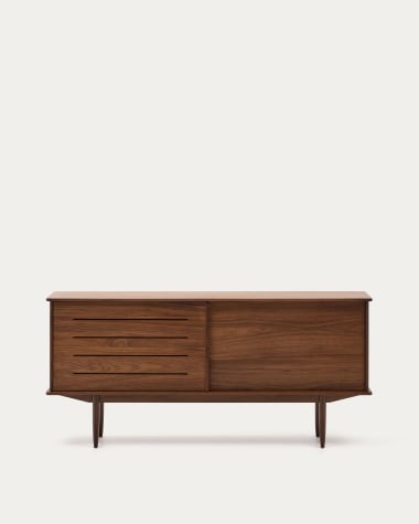 Carolin walnut wood veneer sideboard with 2 doors and 1 drawer, 180 x 83.8 cm