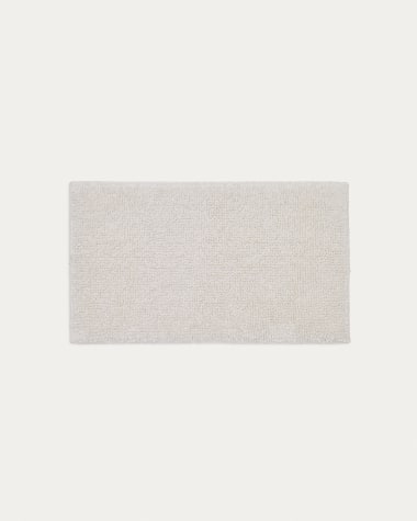 Tapis de salle de bain Uvite 100% coton blanc 50 x 70 cm