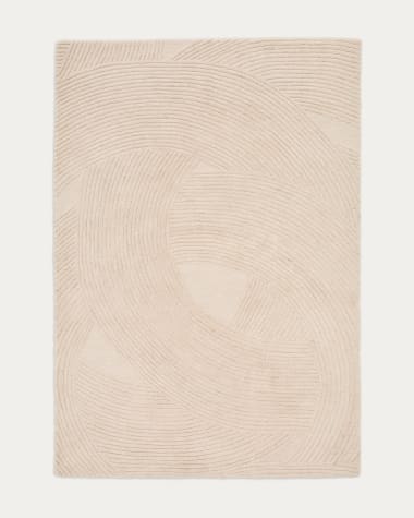 Tapis Domm en laine blanc 200 x 300 cm