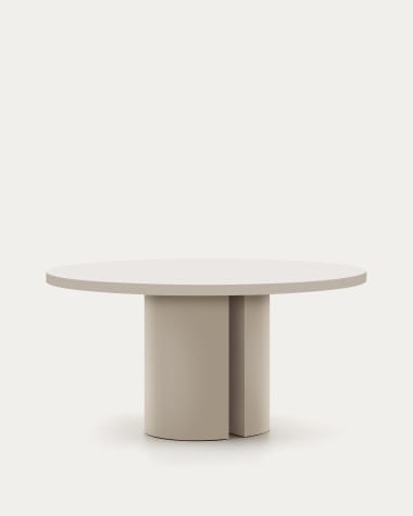 Nealy ronde tafel in gelakt MDF in ruwe afwerking Ø 150 cm