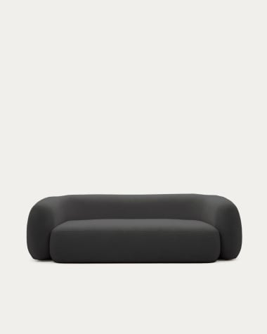 Martina 3-seater sofa in black bouclé 246 cm